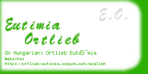 eutimia ortlieb business card